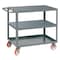 Little Giant Welded Service Cart, 1200 lb Cap, 2 Shelf, Flush Top, 5" Poly, Brakes LG2448BRK - alternate 4